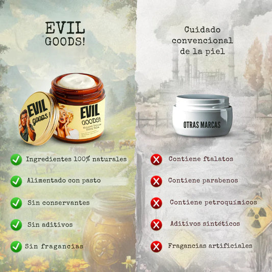 EvilGoods® - Crema de Sebo de res - Bote de Vidrio